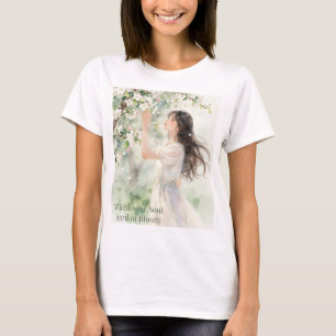 Camiseta Alma de Flor Silvestre – Niña en un Jardín de Prim