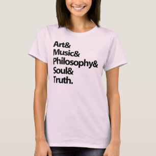 Camiseta alma de la música de la filosofía del arte de la