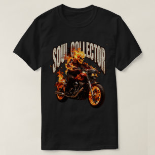 Camiseta Alma de motocicleta vintage en llamas coleccionist