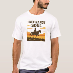 Camiseta Alma de Rango Libre Vaquero Atardecer Gráfico