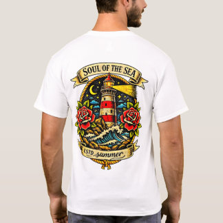 Camiseta Alma del Mar Tatuaje de Marinero al Estilo Antiguo