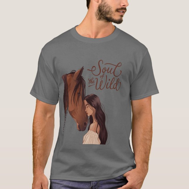 Camiseta Alma del muchacho del caballo salvaje (Anverso)