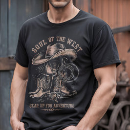 Camiseta Alma del Oeste - Engranaje de Cowboy clásico