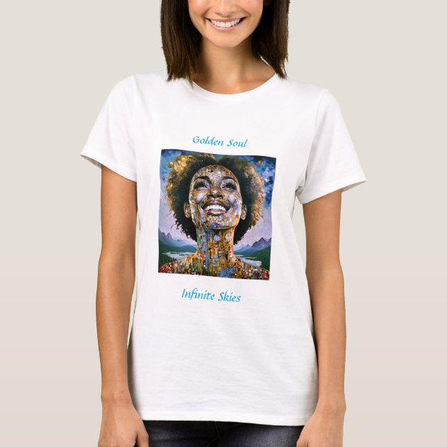 Camiseta "Alma Dorada, Cielos Infinitos" (Anverso)