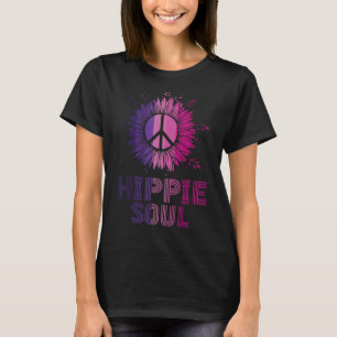 Camiseta Alma Hippie Flor Símbolo de la Paz Daisy Para Ho