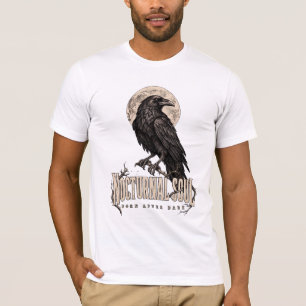 Camiseta Alma Nocturna Cuervo Gótico Luna Oscura Vintage