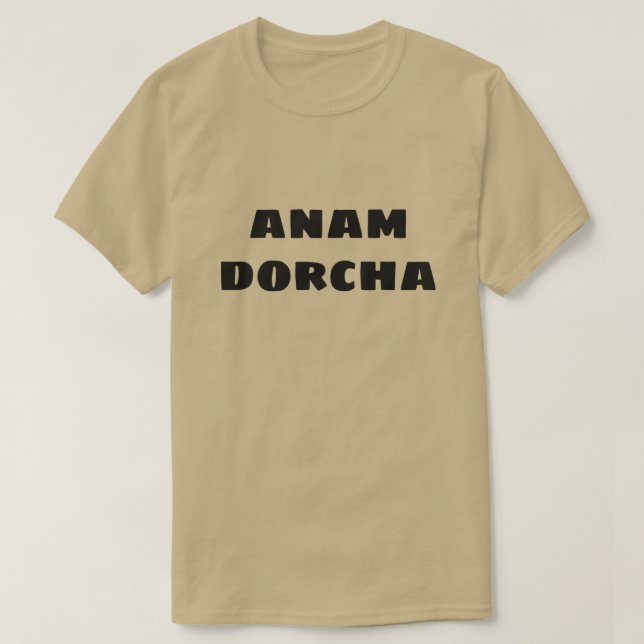 Camiseta Alma oscura en gaélico escocés anam dorcha (Diseño del anverso)