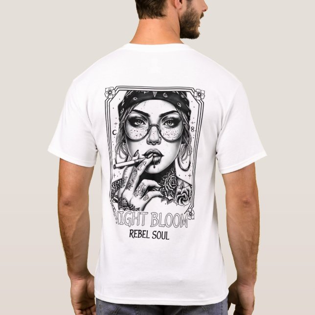 Camiseta Alma Rebelde de Flor Nocturna (Reverso)