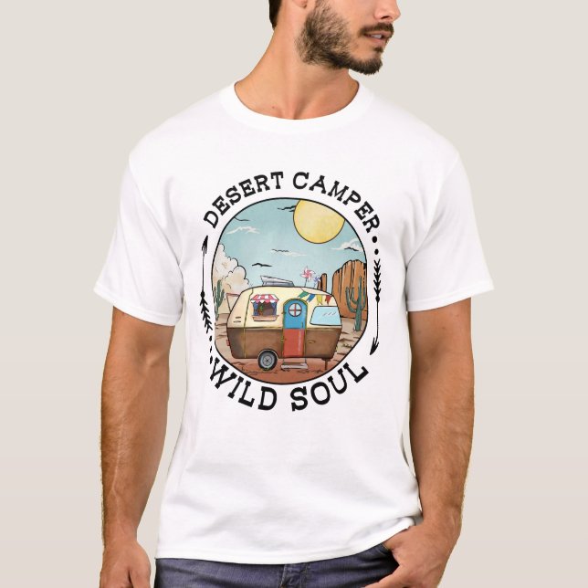 Camiseta Alma salvaje del Camper del desierto (Anverso)