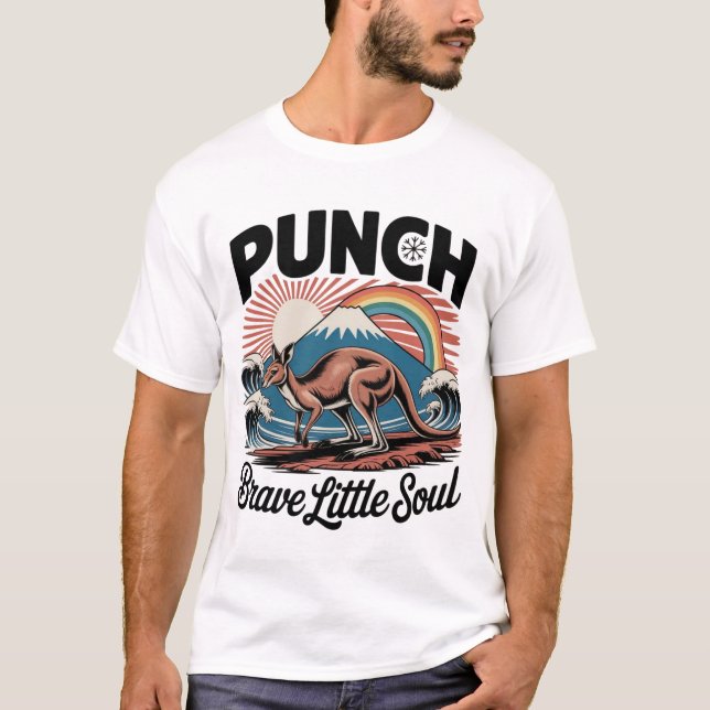 Camiseta Alma Valiente Canguro Retro Australiano (Anverso)