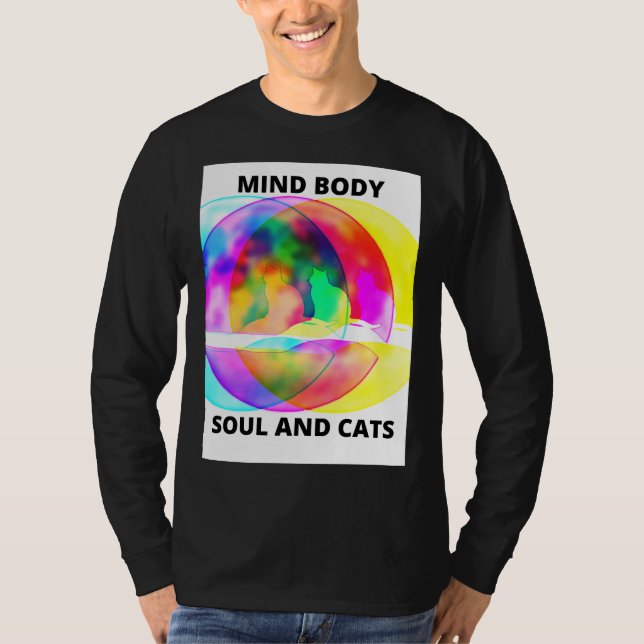 Camiseta Alma Y Gatos Del Cuerpo De La Mente (Anverso)