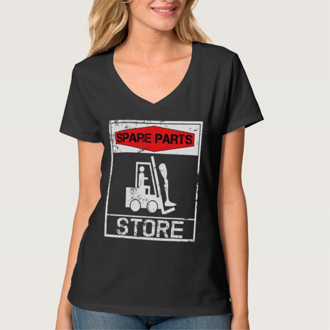 Camiseta Almacén de piezas de repuesto Leg Amputee (Anverso)