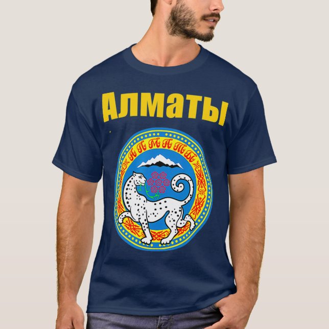 Camiseta Almaty Kazajistán Escudo De Armas Regalo Kazajistá (Anverso)