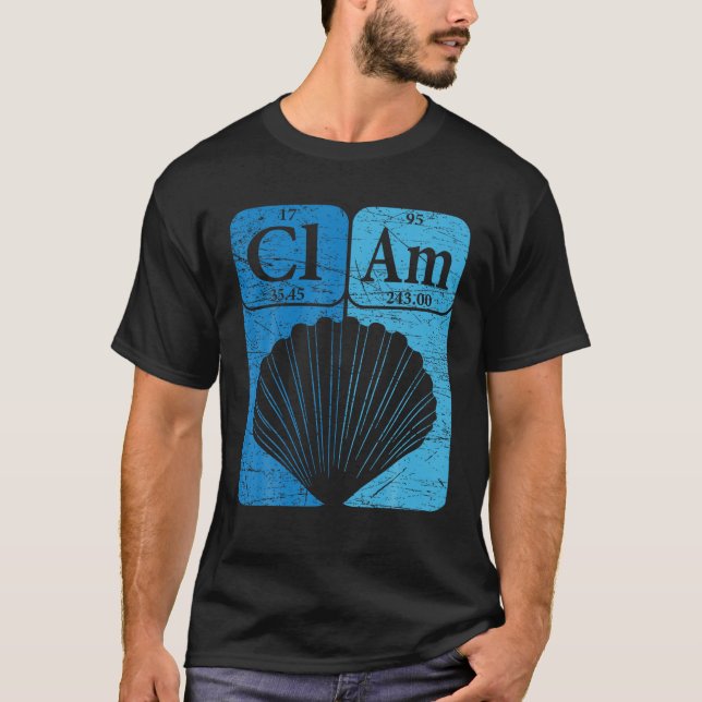 Camiseta Almejas de almeja Elementos de la tabla de almejas (Anverso)