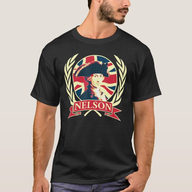 Camiseta Almirante Horatio Nelson Propaganda de Bandera Bri (Anverso)