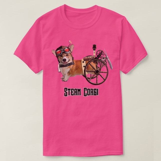 Camiseta Almirante rueda el Corgi Steampunk (Diseño del anverso)