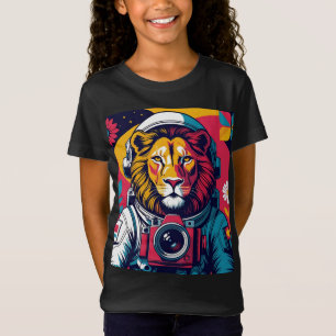 Camiseta Almohada de astronauta León Cósmico Cojín de art
