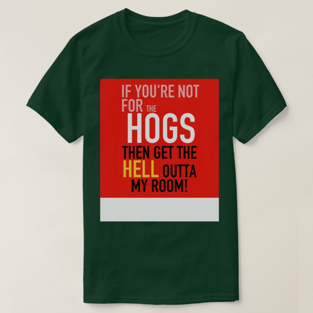 Camiseta almohada de HOGS TShirt (Diseño del anverso)