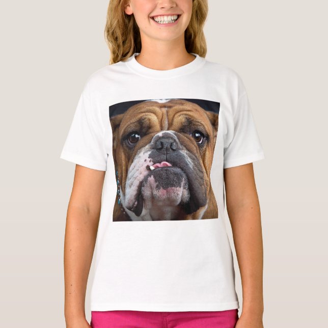 Camiseta Almohada de inglés bulldog (Anverso)