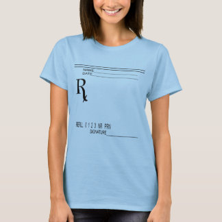 Camiseta Almohadilla De Receta Rx - ¡Escriba Su Propia Rece