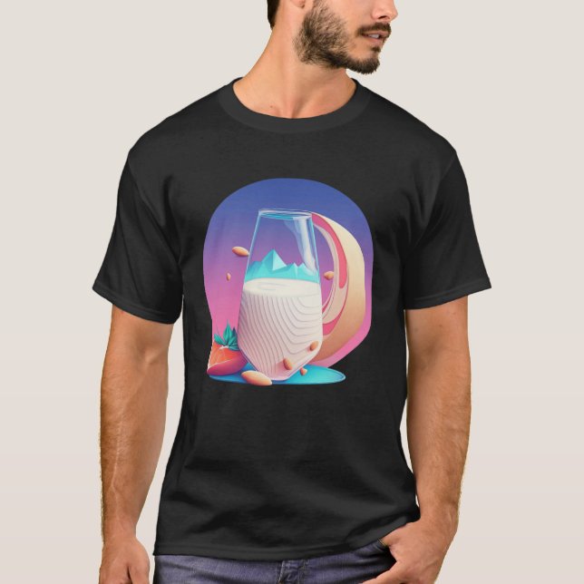 Camiseta Almond Milk Synthwave 80s Retrowave Aesthetic (Anverso)