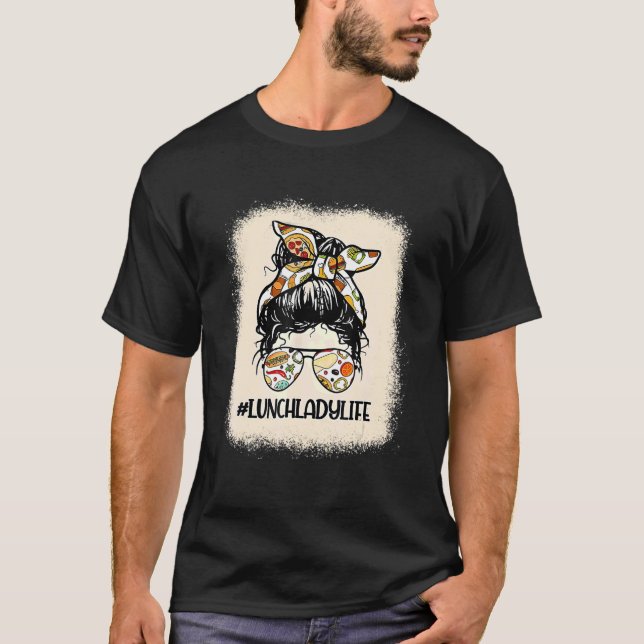 Camiseta Almuerzo blanqueado por mujeres Lady Messy Bun Lun (Anverso)