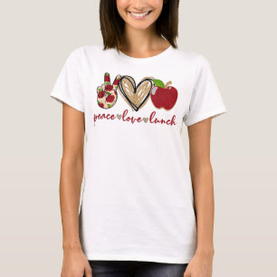 Camiseta Almuerzo de amor por la paz Mujeres Divertidas Lun