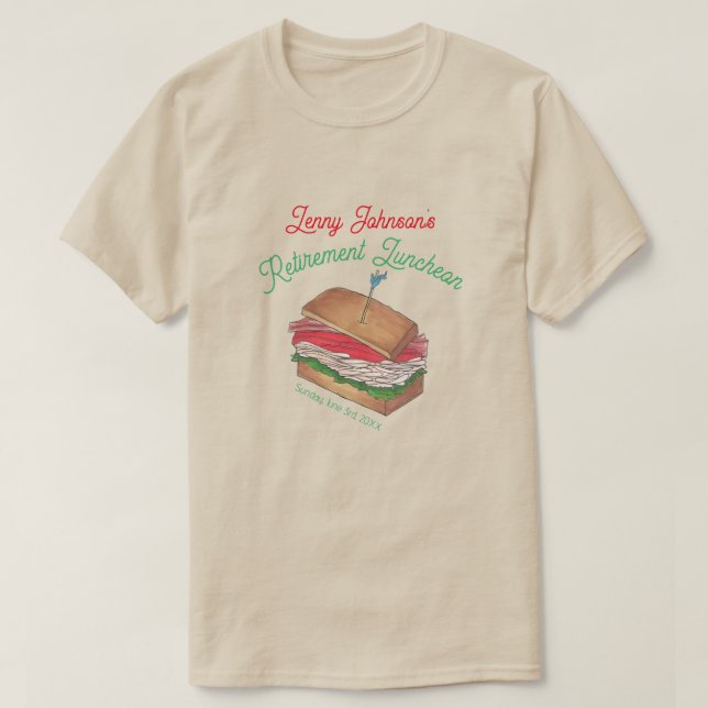 Camiseta Almuerzo de Jubilación Almuerzo Club de Turquía Sa (Diseño del anverso)