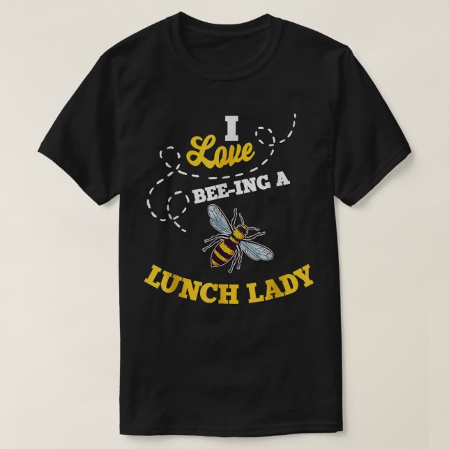 Camiseta Almuerzo Lady Bee Lover Cafetería Servicio de Comi (Diseño del anverso)