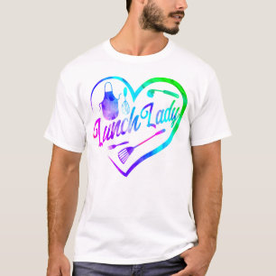 Camiseta Almuerzo Lady Cafeteria Crew Lunch Lady Heart