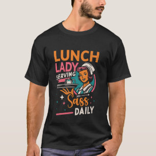 Camiseta Almuerzo Lady Cafetería Funny Salón de Comida Retr