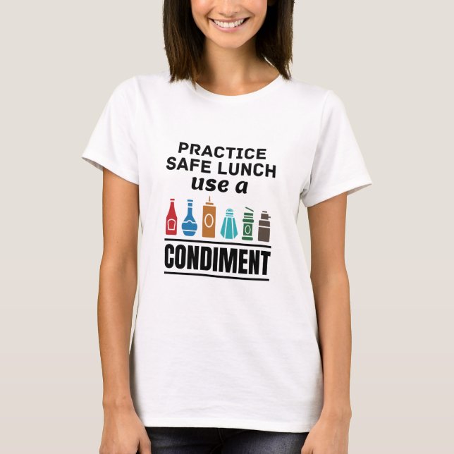 Camiseta Almuerzo Lady Cafeteria Servicio de Comida Seguro  (Anverso)