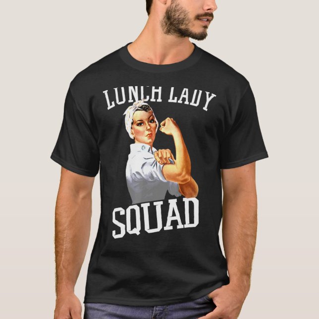 Camiseta Almuerzo Lady Cafeteria Trabajador Lunes Lady Squa (Anverso)