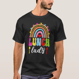 Camiseta Almuerzo Lady Groovy Rainbow Lunch Lady Squad de v