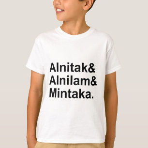 Camiseta Alnitak Alnilam Mintaka   3 estrellas del cinturón