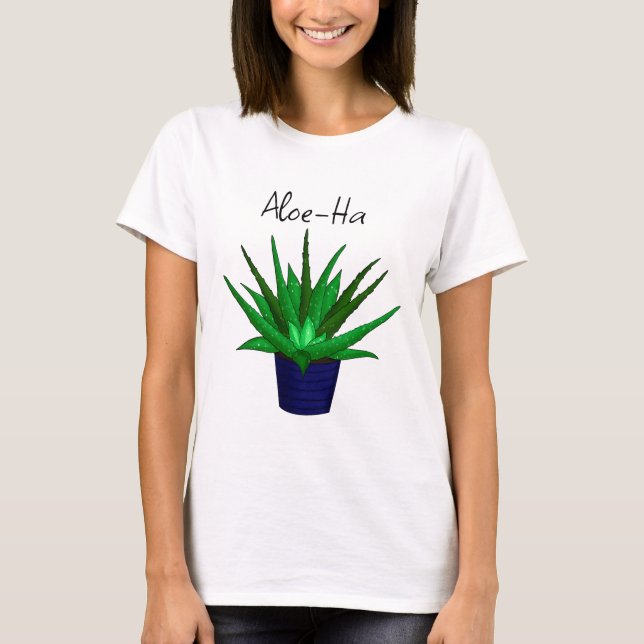 Camiseta Aloe-Ha Plant Pun (Anverso)