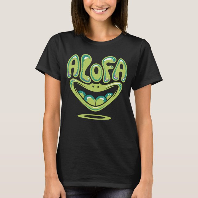 Camiseta Alofa Cooles Frosch Shirt mit tropischem Vibe