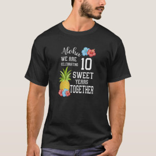 Camiseta Aloha 10 Aniversario Parejas coincidiendo Vacacion