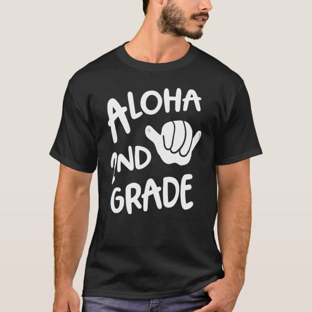 Camiseta Aloha 2º Grado De Vuelta A La Escuela Hawaii Shaka (Anverso)