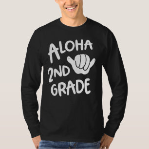 Camiseta Aloha 2º Grado De Vuelta A La Escuela Hawaii Shaka