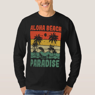 Camiseta Aloha Beach Paradise Ocean Tropical Summer Vacatio