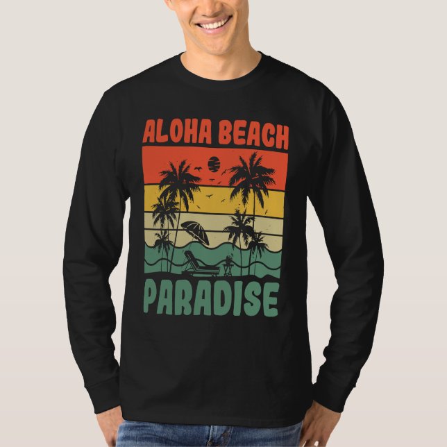 Camiseta Aloha Beach Paradise Ocean Tropical Summer Vacatio (Anverso)