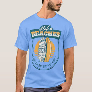 Camiseta Aloha Beach Surfboards Surfing Hawaii T