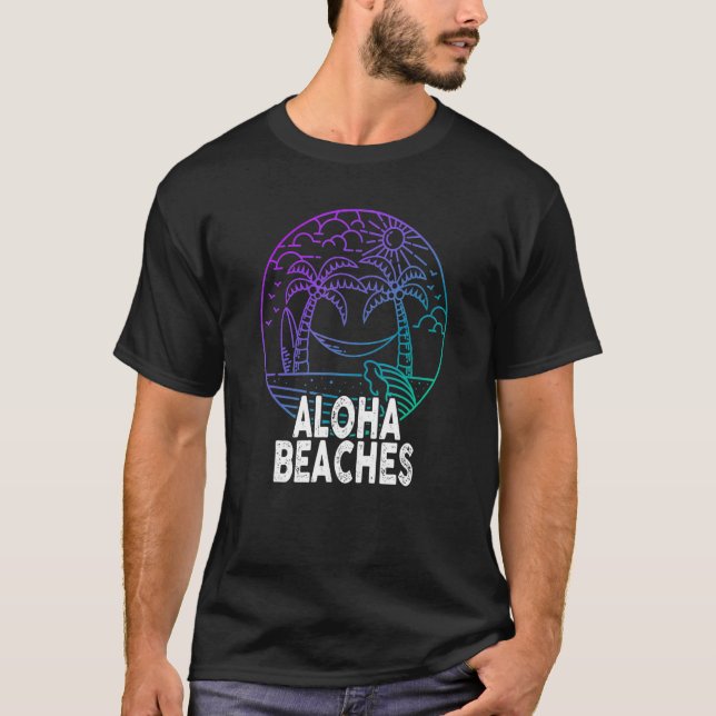 Camiseta Aloha Beach Vaca, isla tropical hawaiana (Anverso)