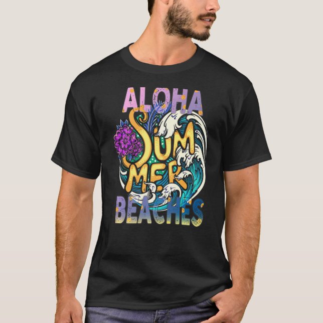 Camiseta Aloha Beach Vaca, isla tropical hawaiana (Anverso)