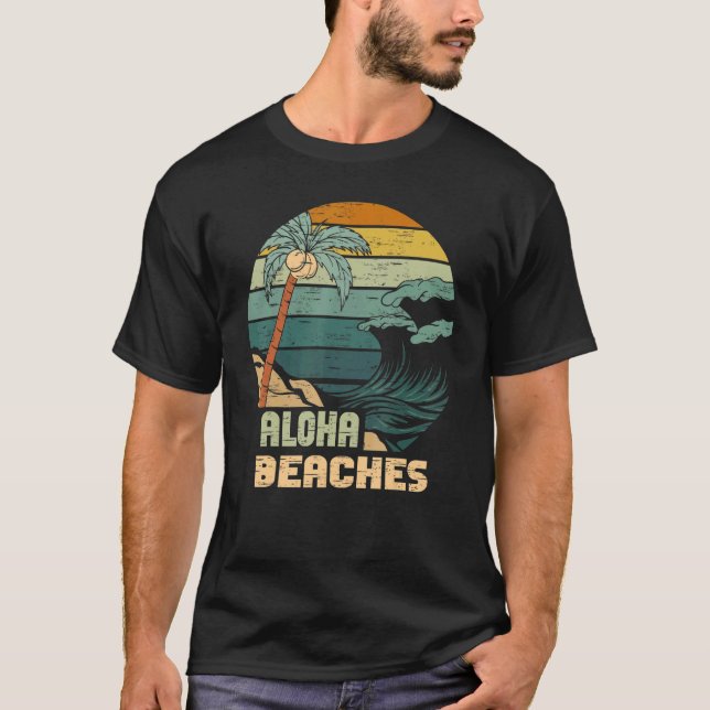 Camiseta Aloha Beach Vaca, isla tropical hawaiana (Anverso)