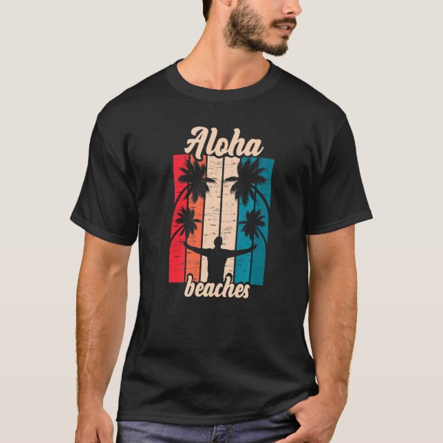 Camiseta Aloha Beach Vaca, isla tropical hawaiana (Anverso)