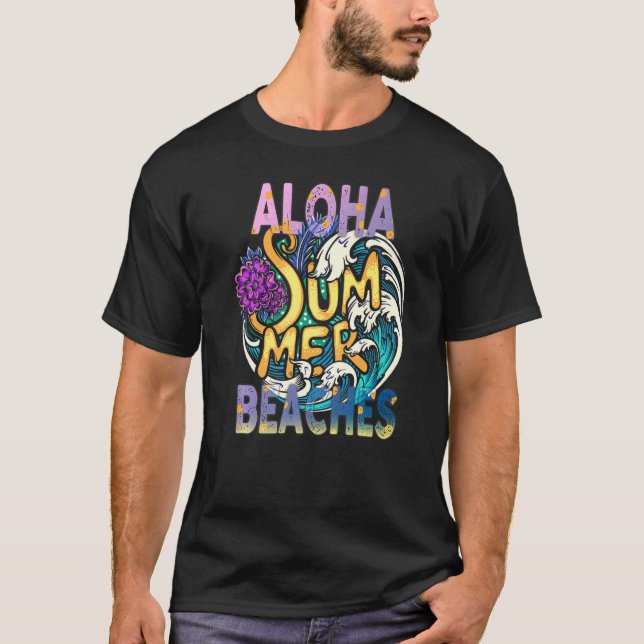 Camiseta Aloha Beach Vaca, isla tropical hawaiana (Anverso)
