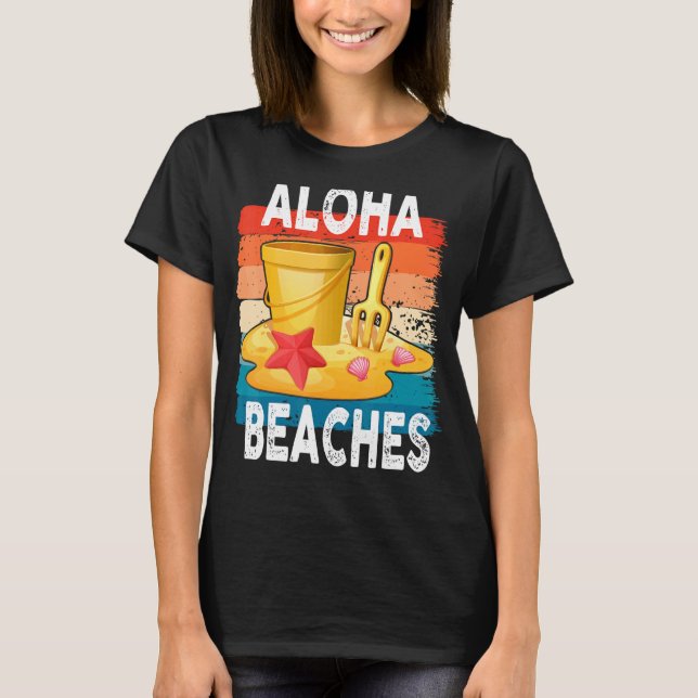Camiseta Aloha Beach Vaca, isla tropical hawaiana (Anverso)