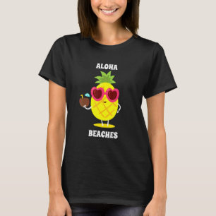 Camiseta Aloha Beaches Coconut Pineapple Hawaii Vacaciones